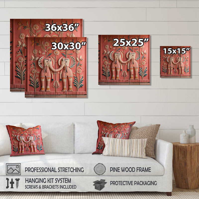 Desouza - Personnage en bois sur bois de pin naturel, H 15 po x l 15 po