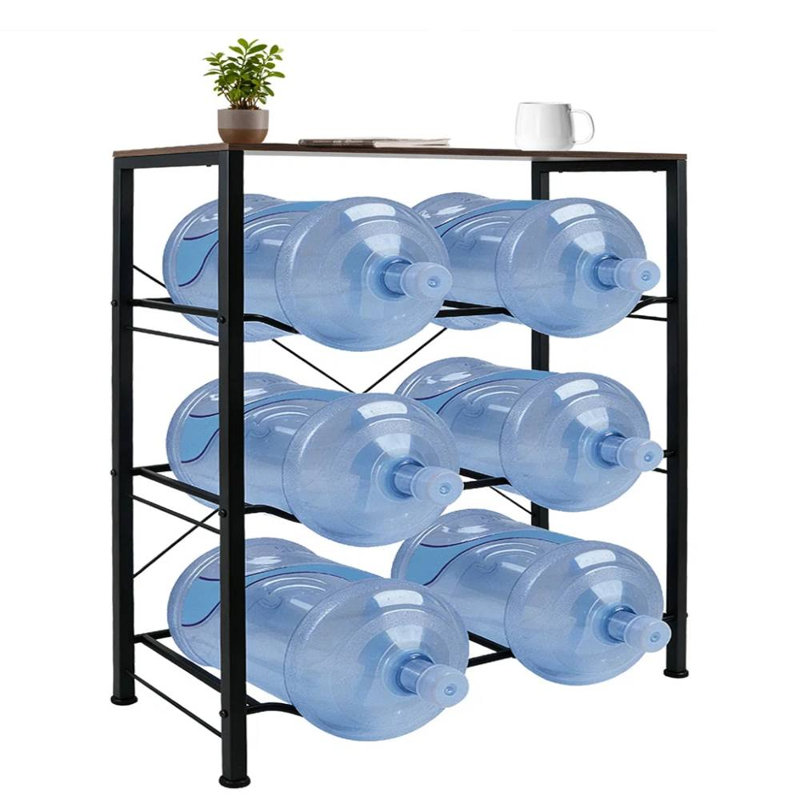 3 Tier Black Movable Water Jug Stand