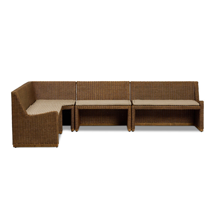Senna Dining Banquette L Shape 144"-Left, 32.5" H x 121.75" W x 83.25" D