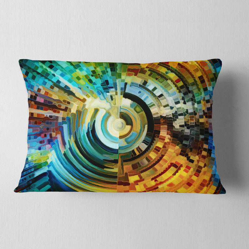 Sentiers de vitrail - Coussin imprimé abstrait