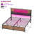 Kalder Bed Frame with LED Light and Charging Station, Metal Frame with Storage Headboard, Large Storage Space, No Spring Box Needed-1849033316-1849033317