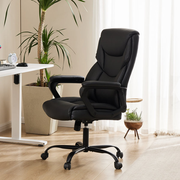 Latitude Run® Jakorey Vegan Leather Computer Executive Chair with ...