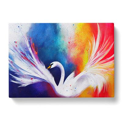 Swan Splash Vol.7 Abstract - Wrapped Canvas