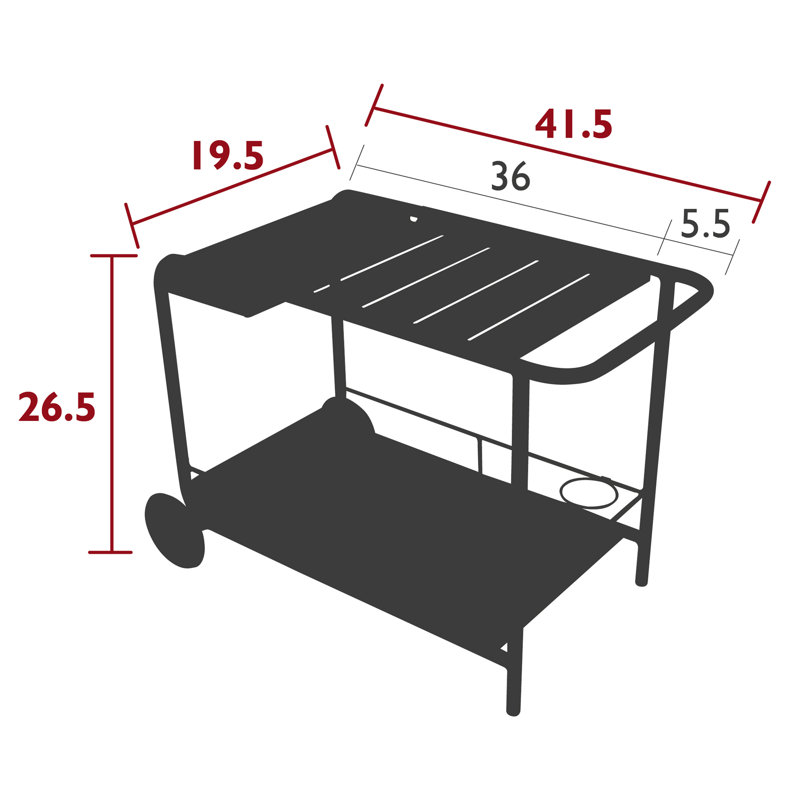 Luxembourg Bar Cart, Acapulco Blue
