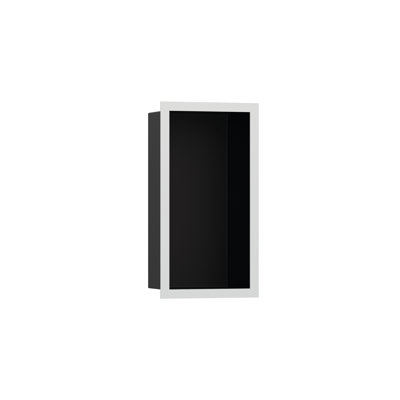 Niche murale individuelle XtraStoris noir mat avec cadre 15,38 po x 9,5 po x 4 po