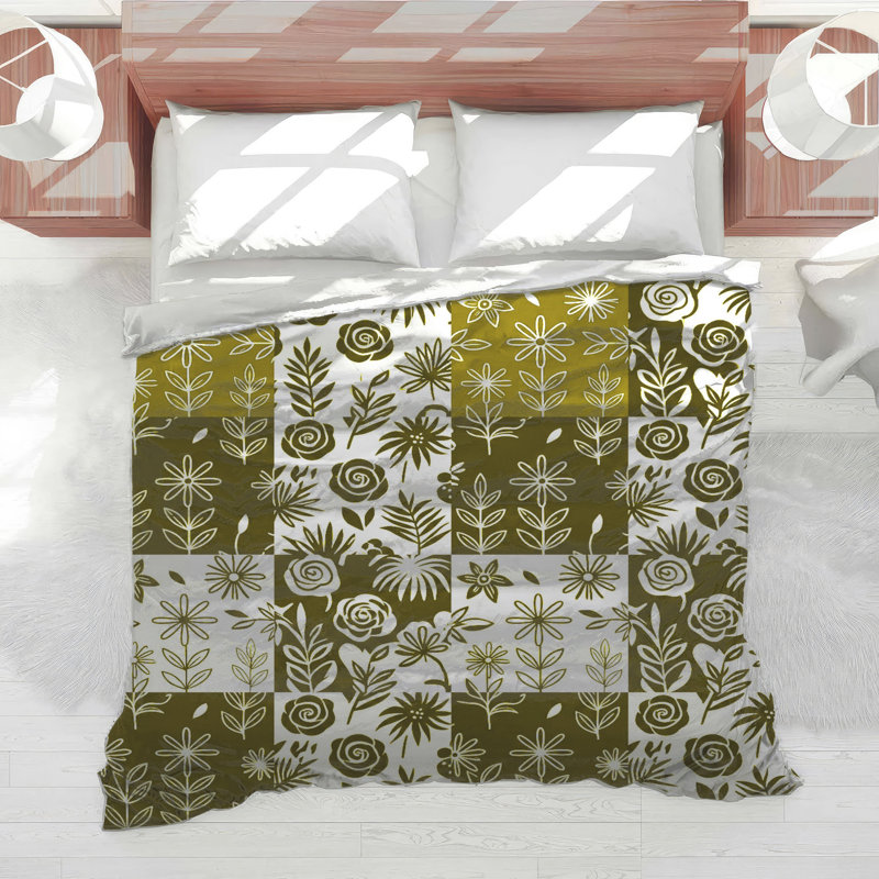 Floral Patchwork Pattern Comforter, Twin Extra Long