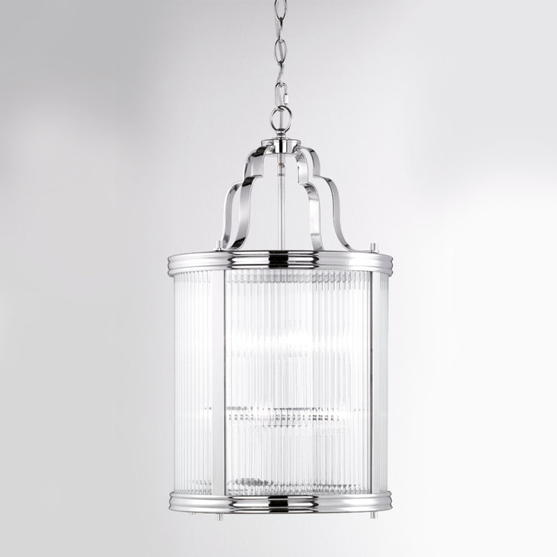 Cody 8 - Light Silver Cylinder Pendant