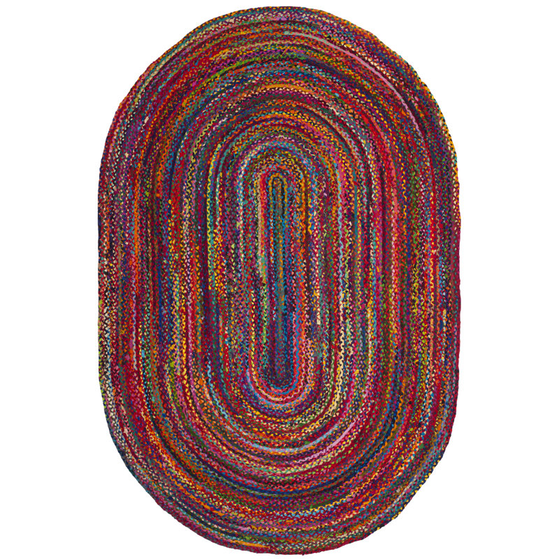 Fiqueroa Cotton Indoor Rug, Oval 6' x 9'