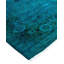 Tapis unique bleu / vert Overyed 4 pi x 4 pi 2 po