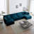 U Shaped Couch with Reversible Chaise, Modular Large U-Shape Sectional Sofa