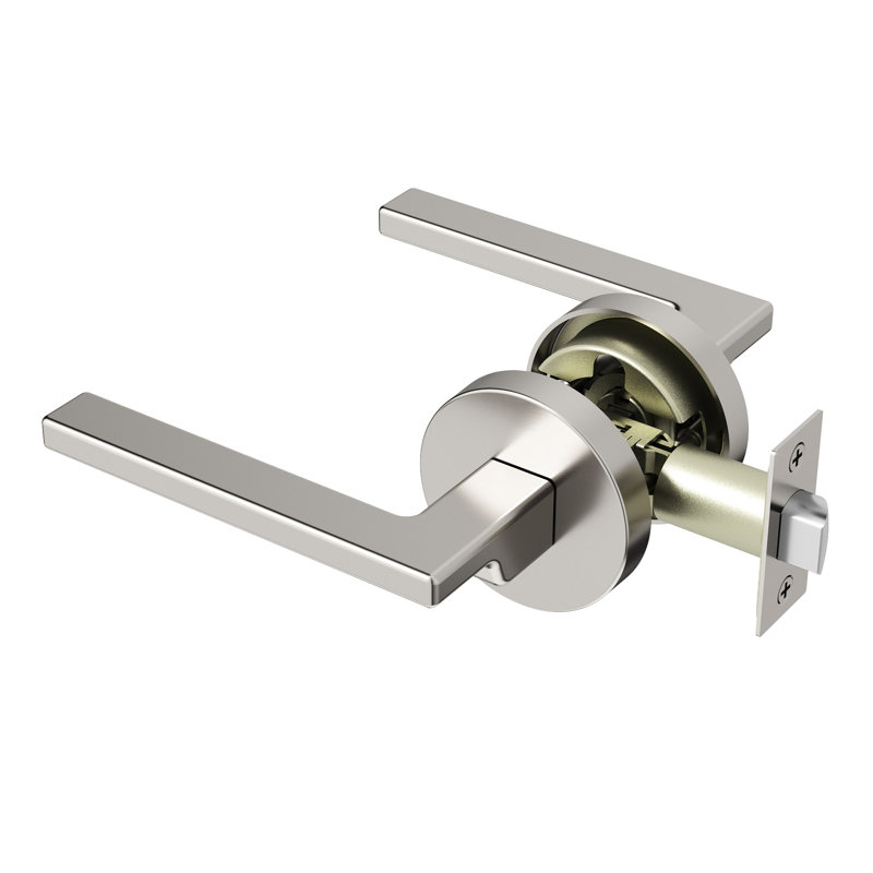 Dune Passage Door Lever Modern Concealed Design For (Hall & Closet) – Sleek Minimalist Style in Brushed Nickel