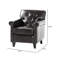Fauteuil club en cuir reconstitué brun pour le confort