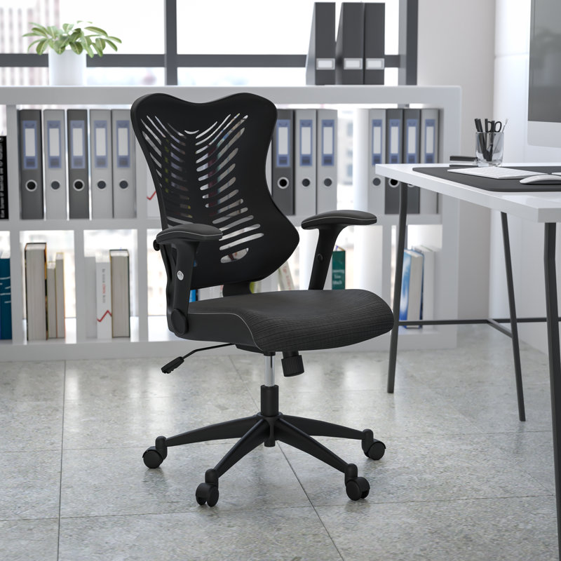 High Back Designer Mesh Executive Swivel Ergonomic Office Chair with Adjustable Arms, Black