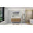Mitul 58.75 " W Wall Mounted Wall Mounted Single Double Single Vanity Bathroom Vanity With Acrylic Top-357457694