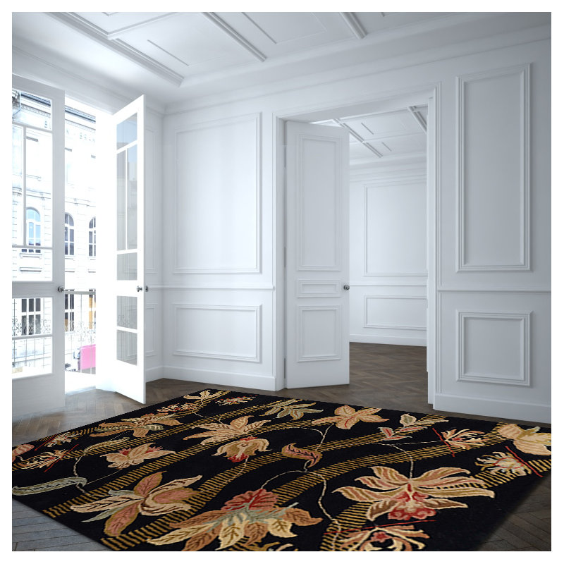 Corbridge Wool Floral Indoor Rug, Rectangle 9' x 13'
