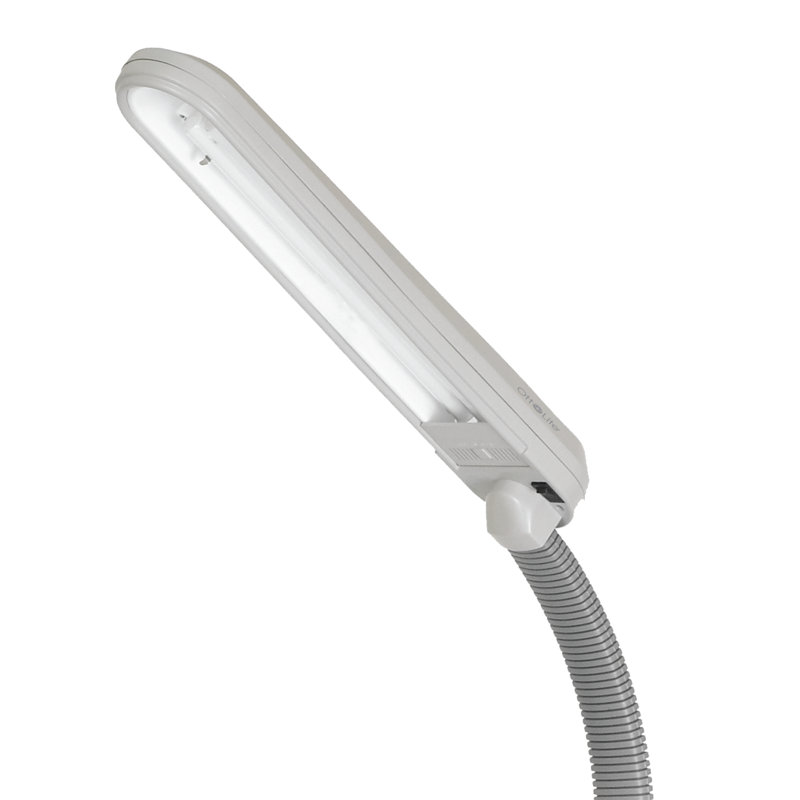 Adjustable White Arc Floor Lamp for Kids with Plastic Shade