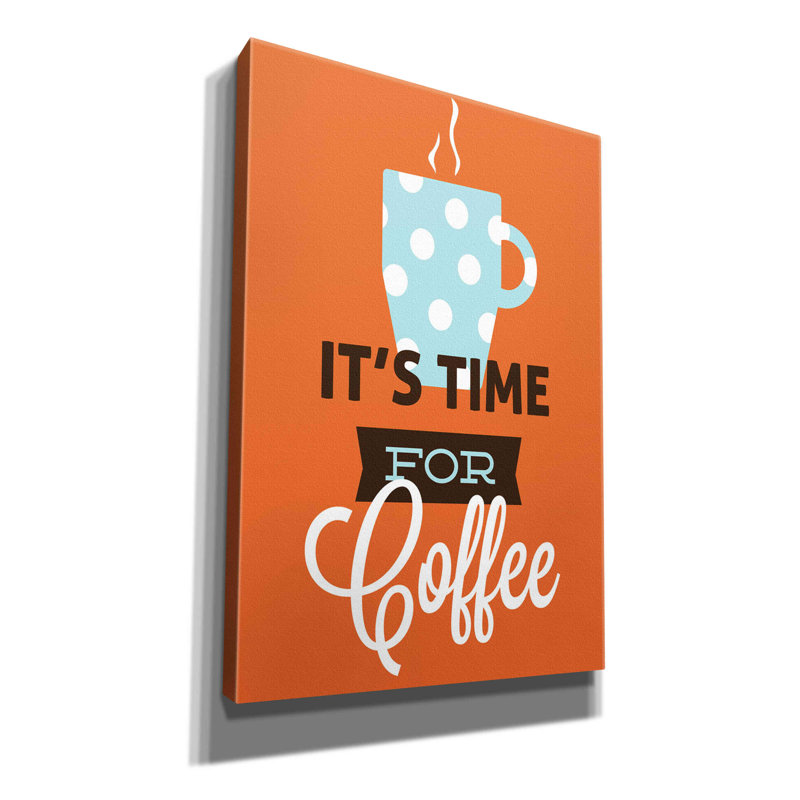 «Coffee Time (Orange)» par Genesis Duncan, estampe numérique sur toile, H 26 po x l 18 po x P 0,75 po
