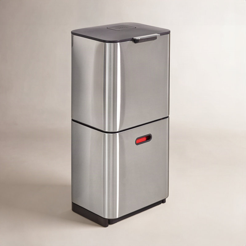 Poubelle de cuisine double Joseph Joseph Totem, Acier inoxydable, 15,85 gallons américains