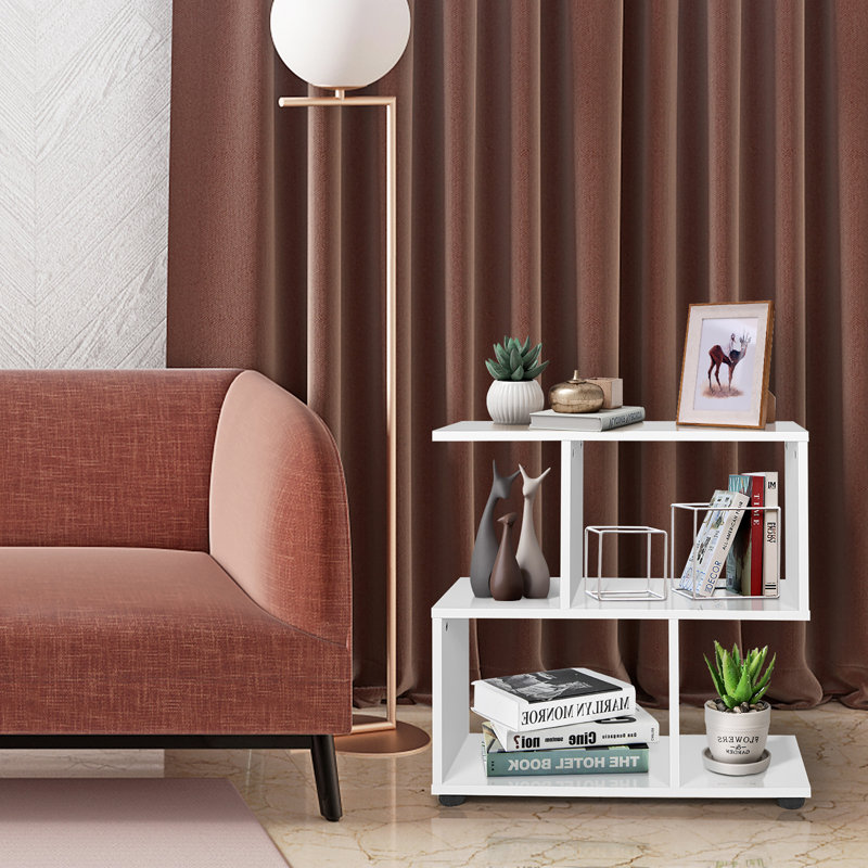 Geometric Bookcase, White
