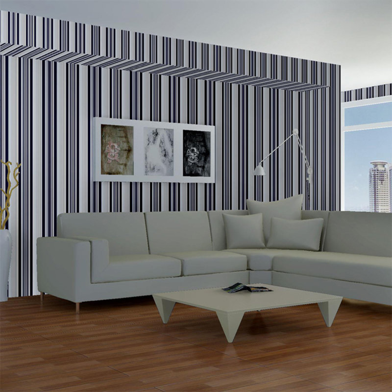 Rouleau de papier peint en faux ph 33 pi x l 20,5 po Irven, Noir