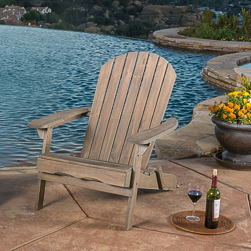 Chaise Adirondack inclinable, Gris