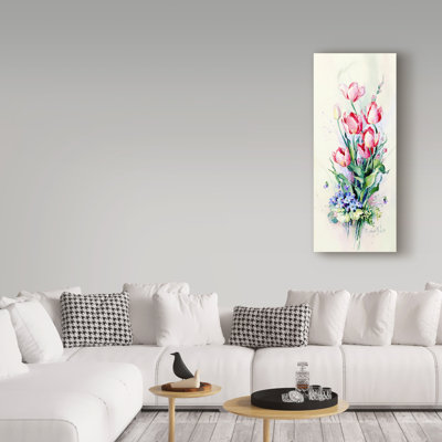 «Pink Tulips Floral» par Barbara Mock, reproduction sur toile