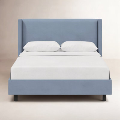 Hanson Upholstered Wingback Platform Bed
