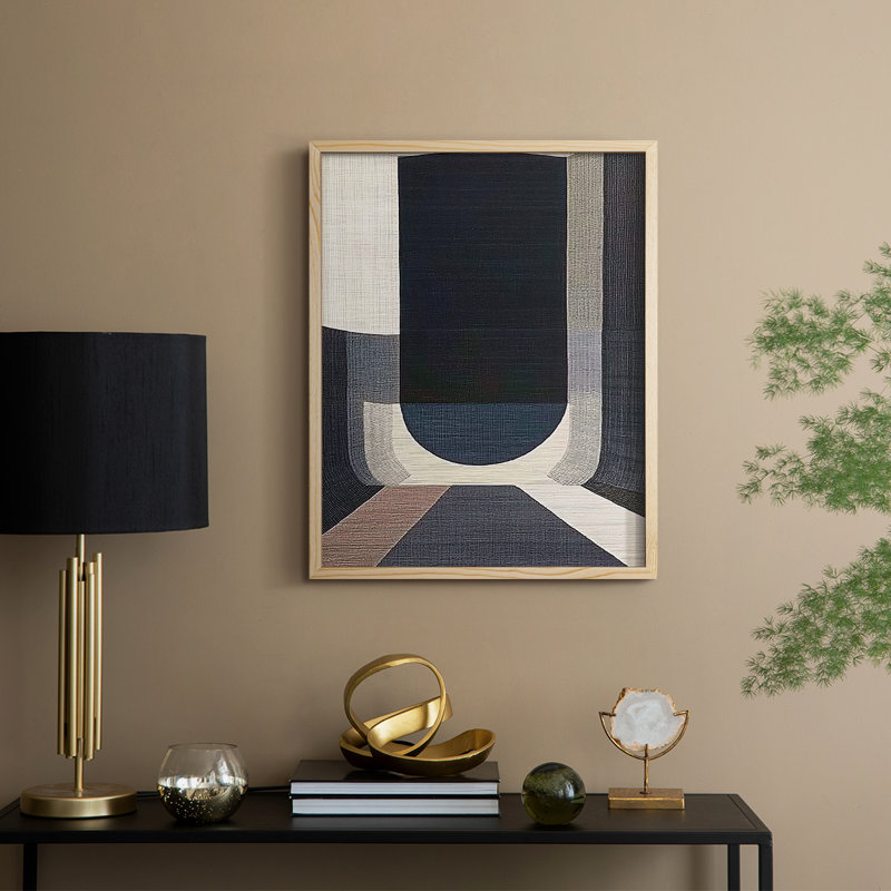 ABSTRACT Series DCLXXVI Framed Print - Solid Wood, Natural, 30" H x 24" W