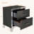 Elegant High Gloss Nightstand With Metal Handle-138913787