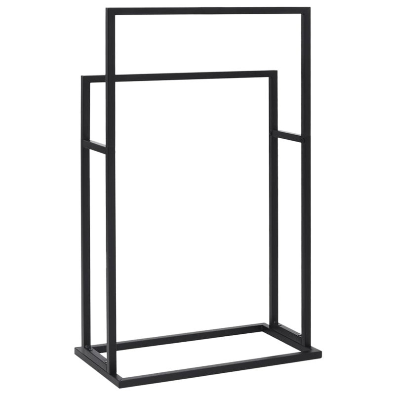 Porte-serviettes autoportant noir 18,9 po x 9,4 po x 30,9 po VidaXL, Noir