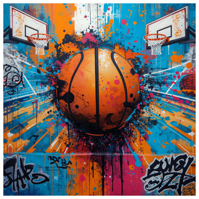 Graffiti Basketball Court Comforter
