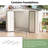 10X8 Feet Outdoor Storage In Cream White, Garden Shed With Aluminum Alloy Frame, Hinge Door And Foundation For Big Tool Building Room Shed, White Door, Air Circulation-122098245-122098240