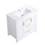 Meuble-lavabo 36 po avec lavabo simple en céramique avec tiroir, porte et armoire de rangement-1394921821