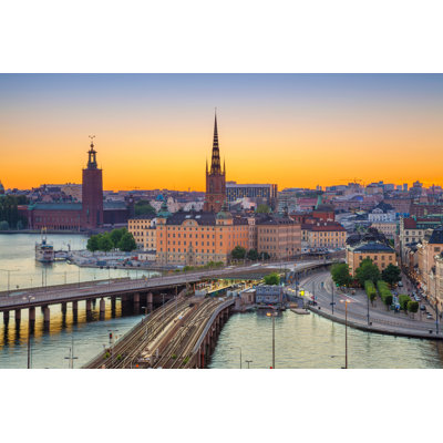Stockholm. by RudyBalasko - Wrapped Canvas Print