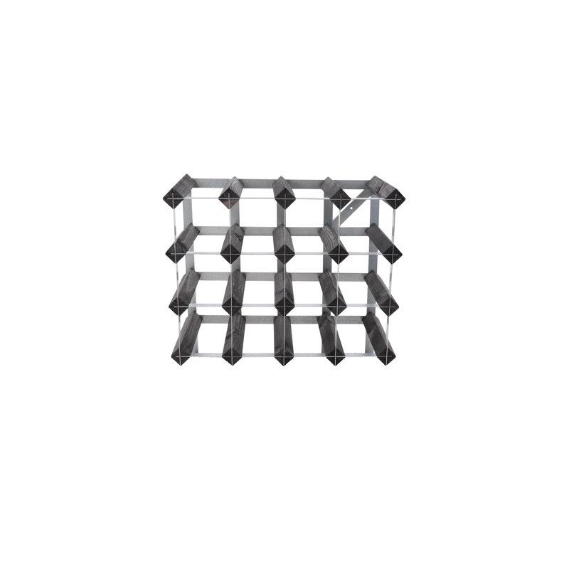 Traditional Wineracks 18 Bottle Wine Bottle Rack, Black