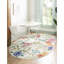 Tapis ivoire à motif floral Daignault-463977347