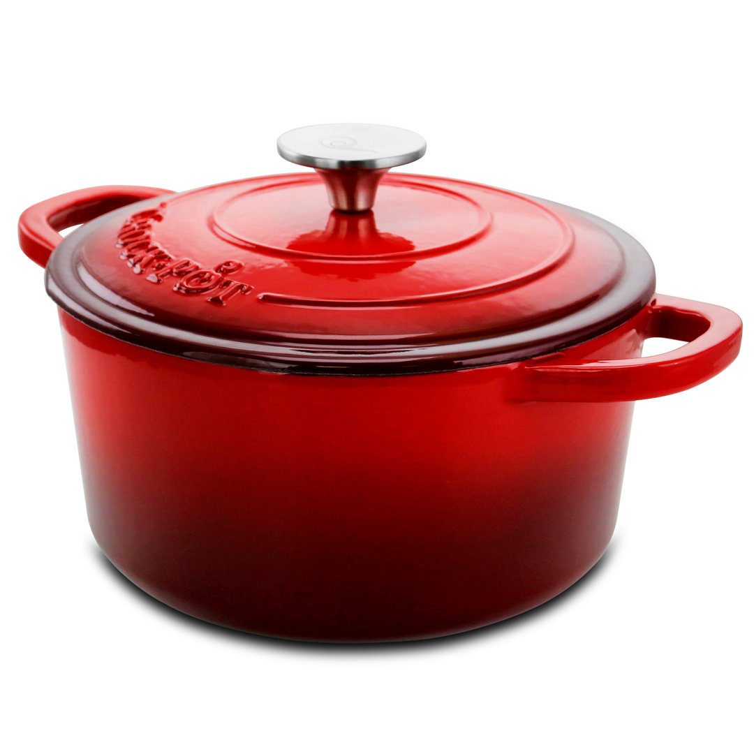 Crock-pot Artisan Cast Iron Round Enameled Casserole with Lid Crock-pot 