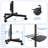 Aeshia Mobile TV Cart with Power Outlet for 23-60 Inch LCD LED OLED TVs
