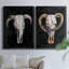 Horned Skull I, toile encadrée de qualité supérieure - prête à être accrochée-1306531442-1306531443