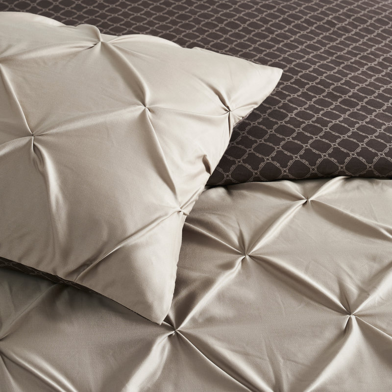 Pintuck Bedding, King, Beige