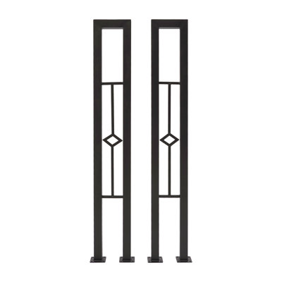 Decorative 35.43" U-Shaped Stair Handrails