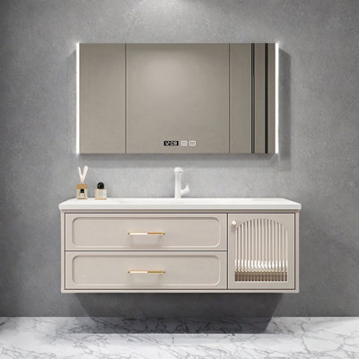 French cream style rest room bathroom cabinet