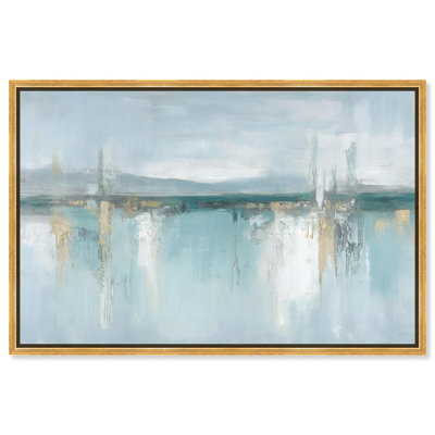 Reflective Blue Calm I Canvas Coastal Abstracts by Art Remedy