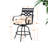 Alyne Metal Outdoor Stool with Cushion
