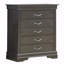 Commode noire élégante en métal transitionnel-1400048300