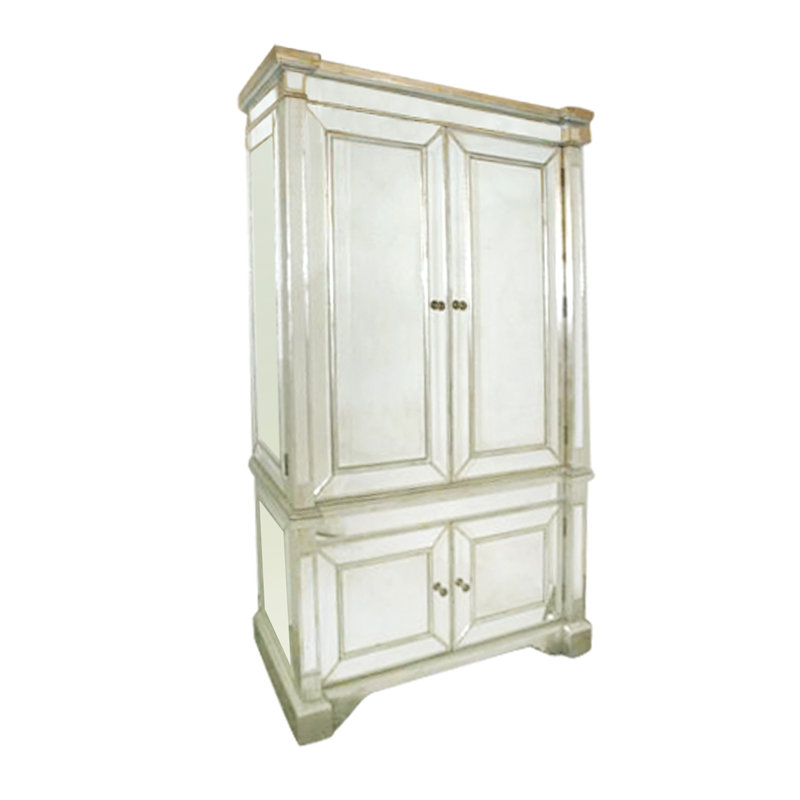 Mirror Cabinet With Wood Trimming