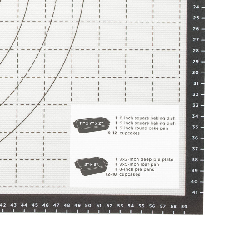 Tovolo Pro-Grade Sil Pastry Mat With Reference Marks For Baking