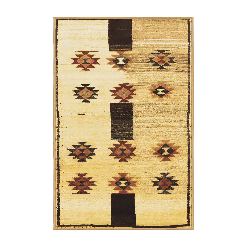 Tapis brun traditionnel Traditional 877, Rectangle 5 pi x 7 pi