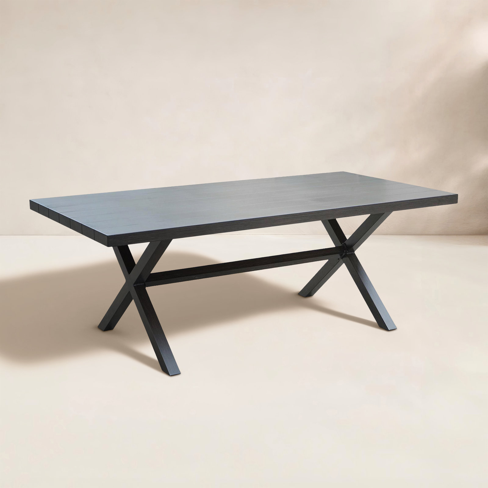 Inci 80'' Aluminum Outdoor Dining Table