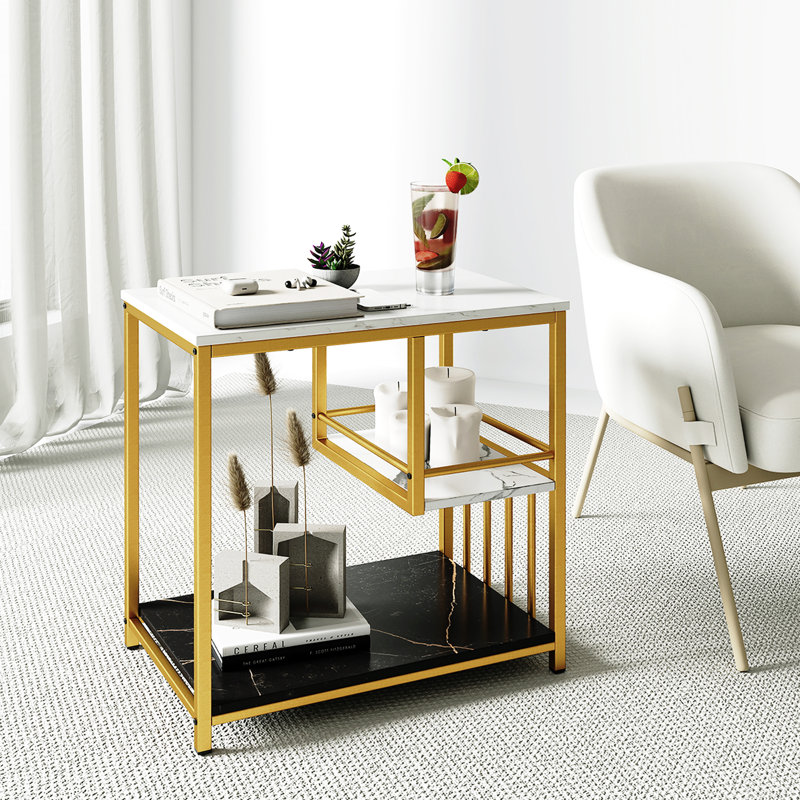 Table de bout avec rangement Seigler Mayna